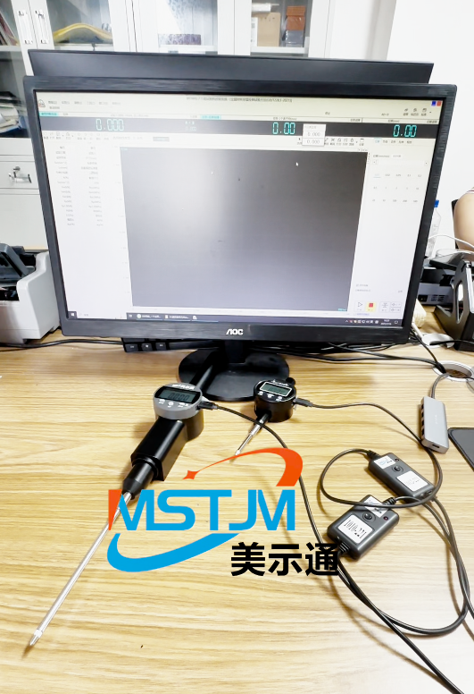 两个美示通数显表接拉力试验机软件 广陆/美示通模式